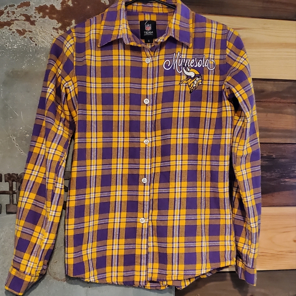 Minnesota Vikings Team apparel flannel shirt- size small
